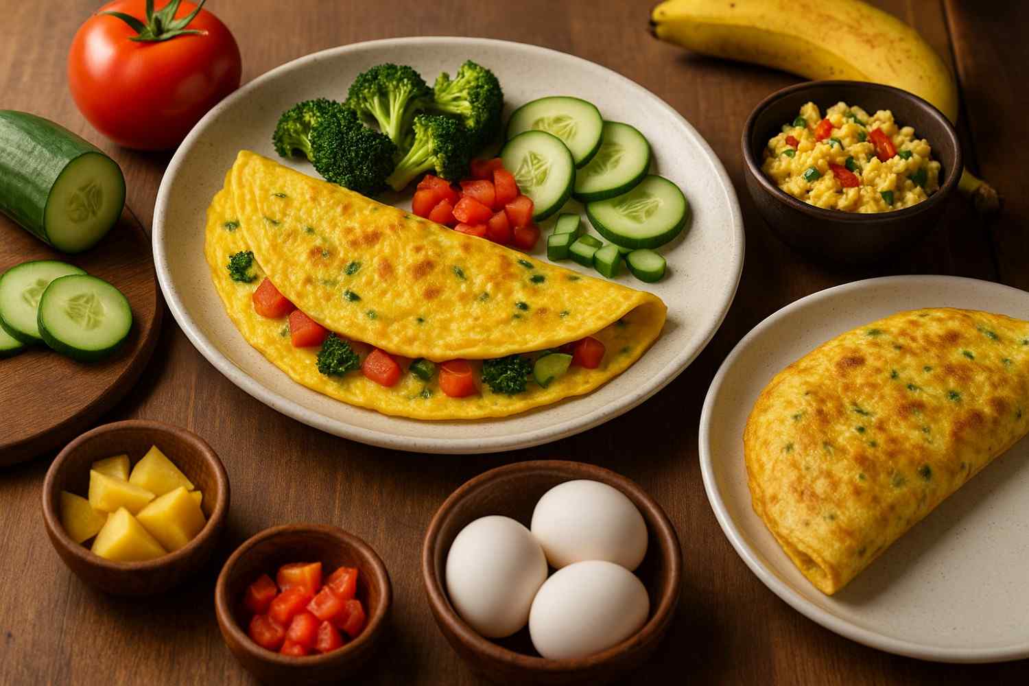 Soft omelets and vegetable scrambles for seniors